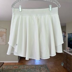 White Lululemon Court Rival Skirt